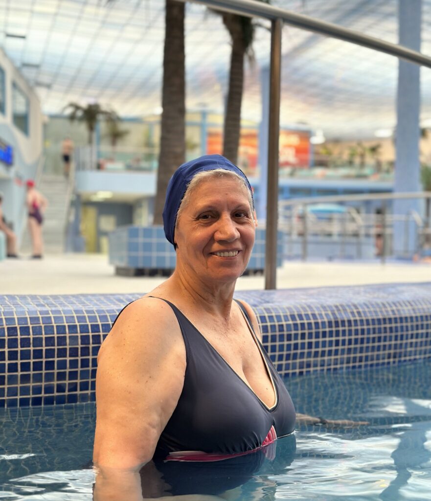 Fernanda cumple su sueño de ir a un balneario